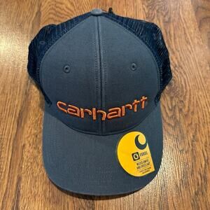 Carhartt Canvas & Mesh Adjustable Size Trucker Hat - New With Tags Rugged Style
